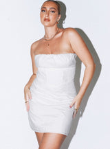 Ivy Corset Mini Dress White