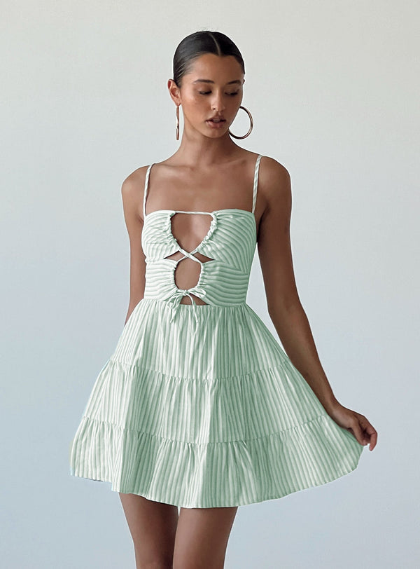 Rise Up Mini Dress Green