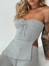 Laurenita Longline Tube Top Grey
