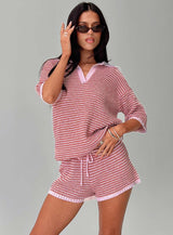 Pacifique Crochet Shorts Pink Multi