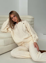 Susi Fluffy Knit Sweater Ivory