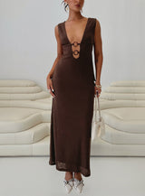 Steward Maxi Dress Chocolate Petite