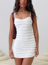 Christella Lace Mini Dress White