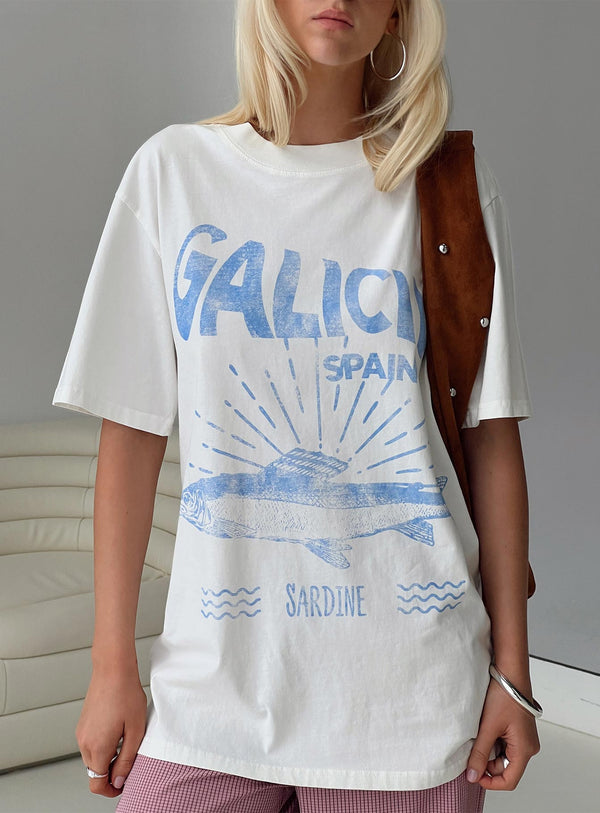 Galicia Spain Graphic Tee White / Blue