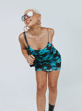 Carolina Mini Dress Black Floral