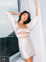 Nakita Long Sleeve Mini Dress Champagne