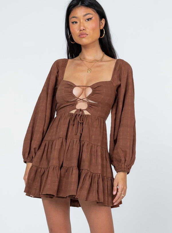 Campbell Mini Dress Brown