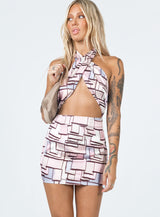 Sara Mini Dress Pink Multi