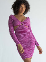 Lucia Cut Out Mini Dress Purple