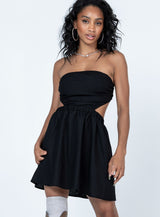 Alina Strapless Mini Dress Black