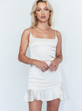 Kiribati Mini Dress Champagne Satin