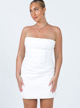 Ivy Corset Mini Dress White