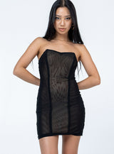 Azriel Strapless Mini Dress Black