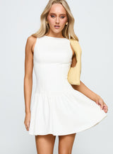 Faela Tie Back Mini Dress White