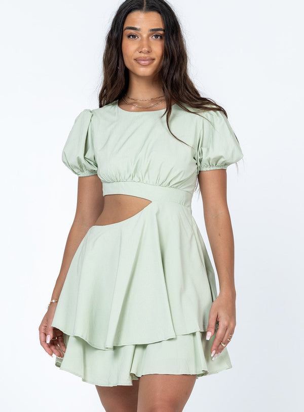 Our Town Mini Dress Green