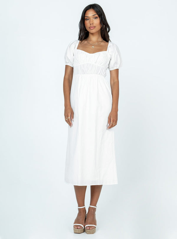 Avianna Midi Dress White