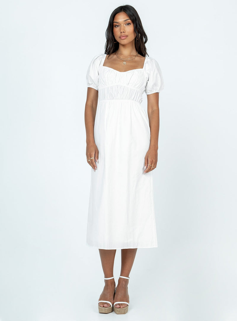 Avianna Midi Dress White