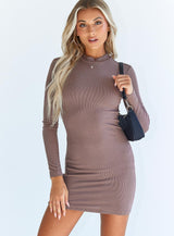Jace Mini Dress Brown