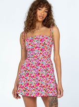 Elissa Mini Dress Pink Floral