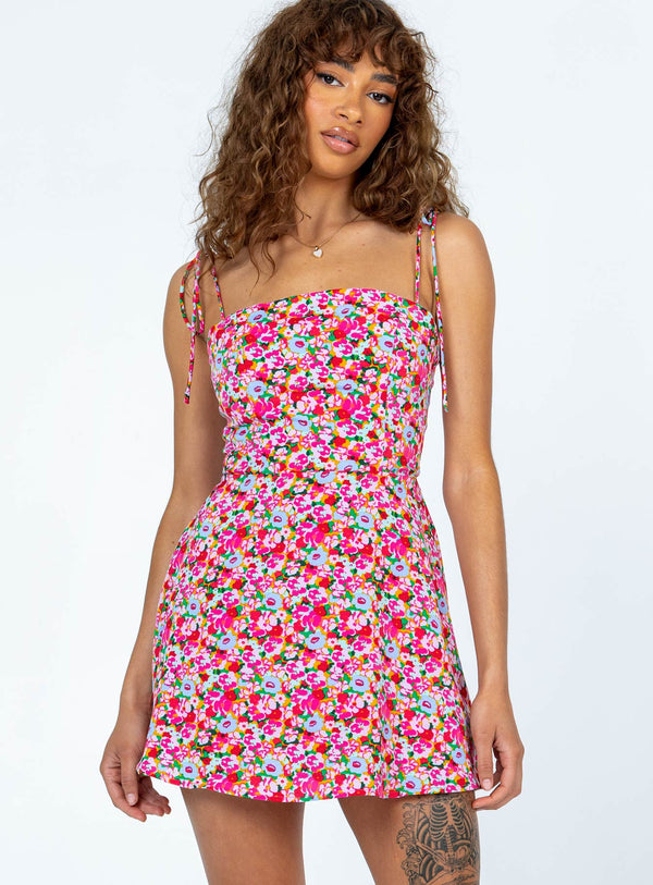 Elissa Mini Dress Pink Floral
