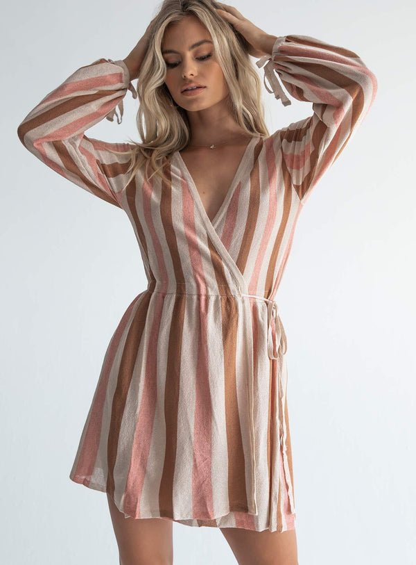 Chiara Mini Dress Beige Multi