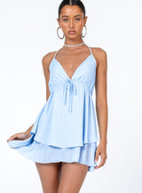 Talking About Love Mini Dress Blue