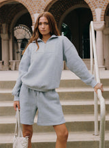 Dream Fleece Quarter Zip Sweatshirt Grey Marle