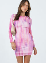 Barclay Long Sleeve Mini Dress Pink