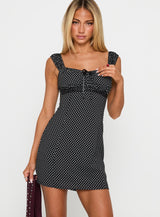 Joseleine Mini Dress Black / Polka