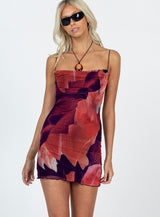 Sugar Mini Dress Red Multi Tall