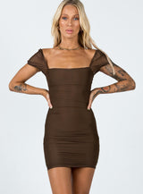 Charvi Mini Dress Brown