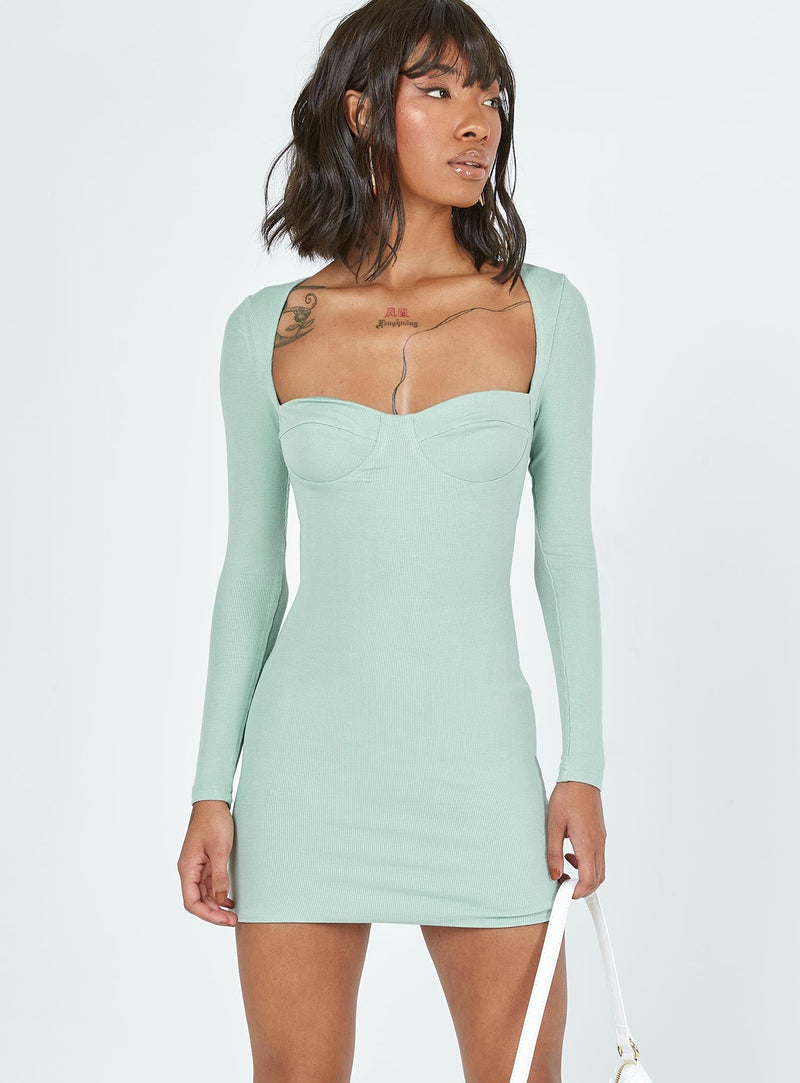Javier Mini Dress Sage