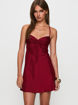 Glendon Mini Dress Burgundy