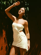 Twyla Strapless Mini Dress Yellow