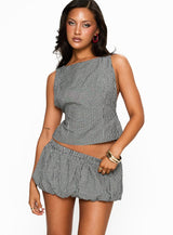 More My Jam Bubble Hem Set Black / White