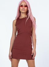 Avi Mini Dress Brown