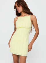 I Know Places Mini Dress Lemon