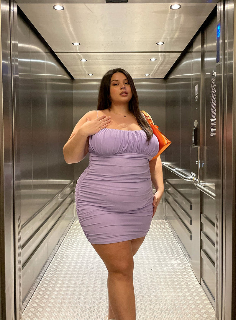Penney Mini Dress Purple Curve