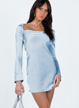 Wallum Long Sleeve Mini Dress Blue