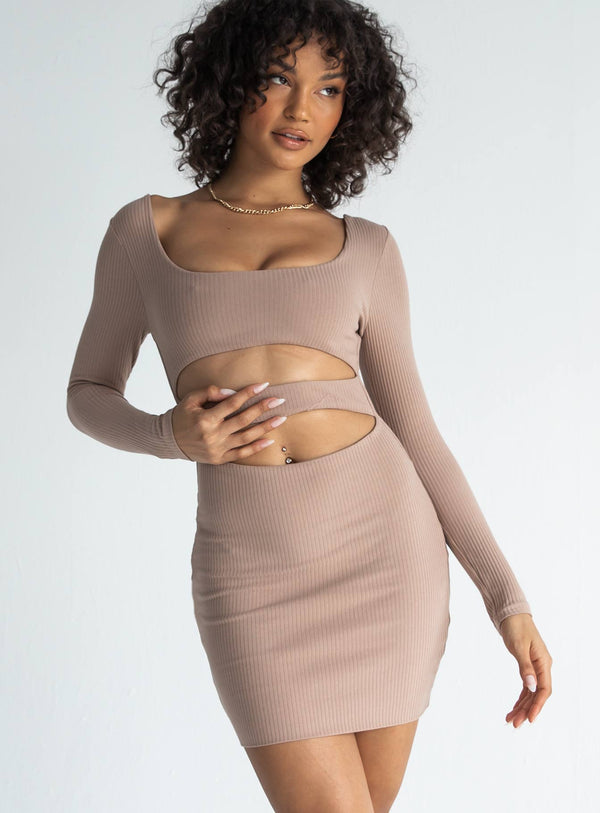 Taurus Mini Dress Beige