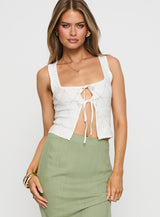 Giulia Knit Top White
