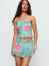 Naturally Layered Mini Skort Blue Multi