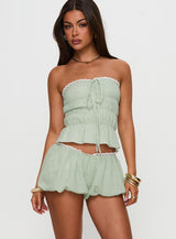 Short And Sweet Shorts Green Check