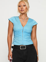 Indulgence Corset Top Blue
