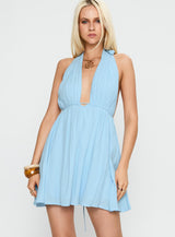 Saddler Mini Dress Blue
