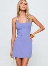 Maija Beaded Mini Dress Purple
