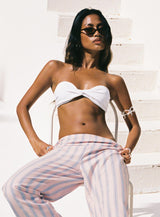 Keep Your Cool Strapless Bikini Top White