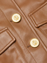 Kumi Cropped Leather Jacket