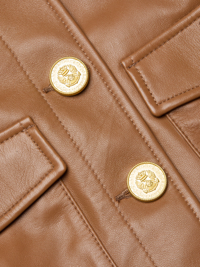 Kumi Cropped Leather Jacket