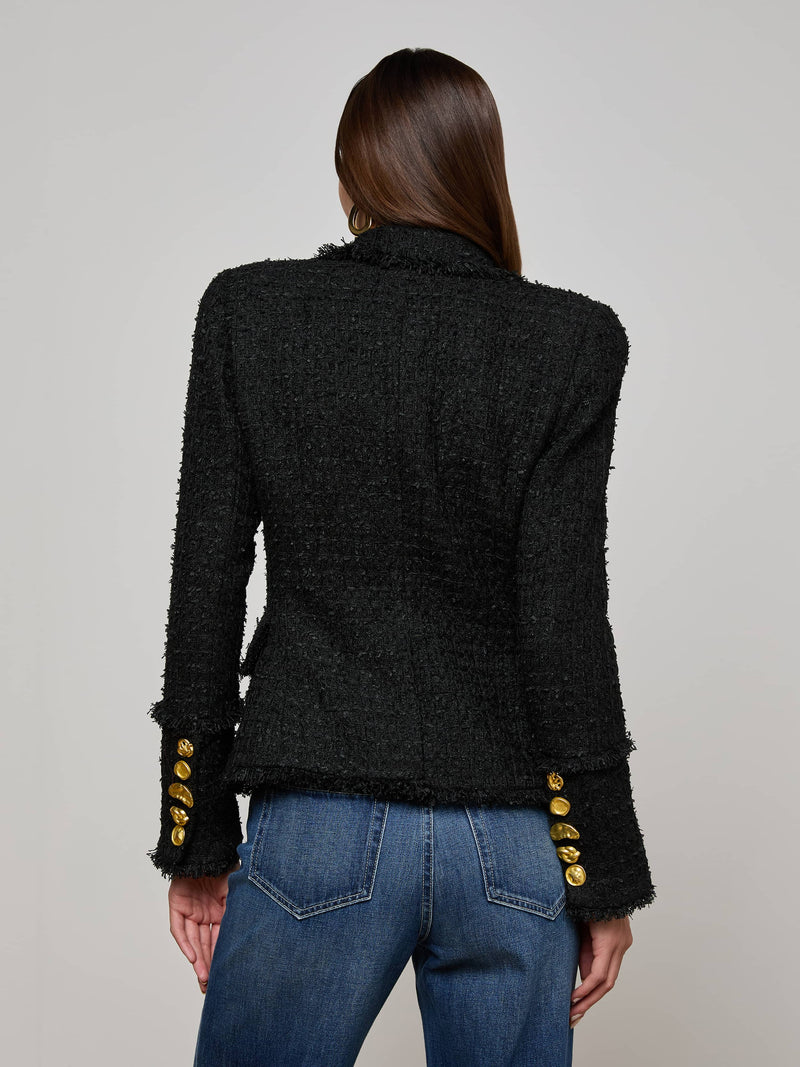 Kaisley Frayed Trim Blazer